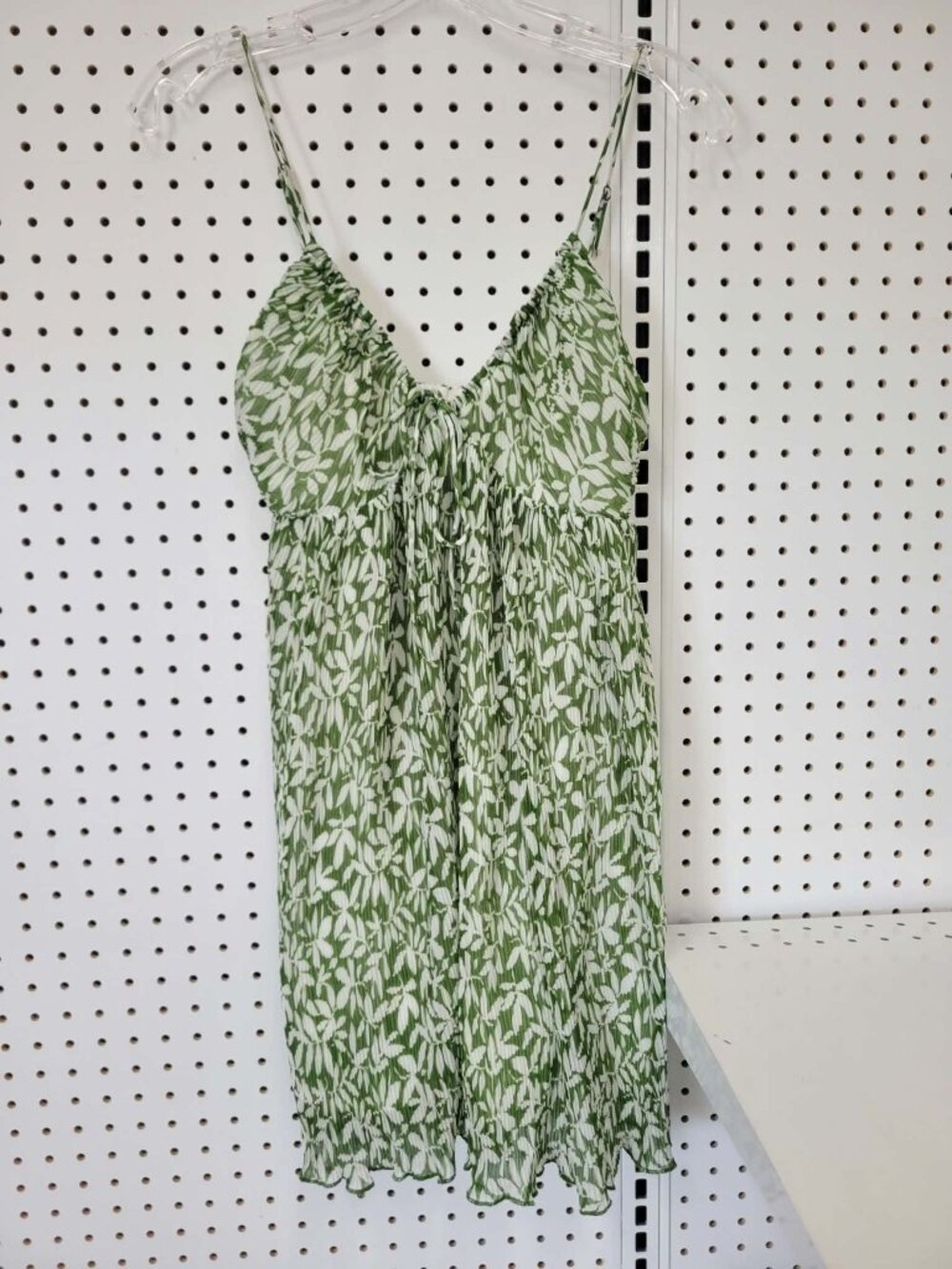 Abercrombie & Fitch Green & White Floral Print Sundress With Adjustable Straps &